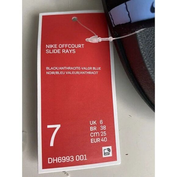 Nike Offcourt Slide MLB Tampa Bay Rays Slides Black Blue DH6993-001 Men’s Sz 7 - Picture 2 of 9